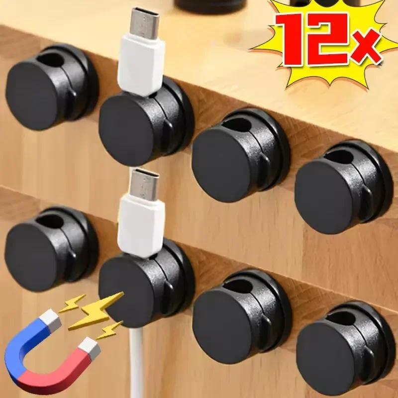 Desk Organizer - 360 ° Draaibare magnetische kabelorganizer, kabelclip