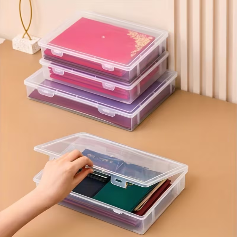 File Cabinet - 1 stuks/Transparante opbergdoos voor documenten, stapelbare