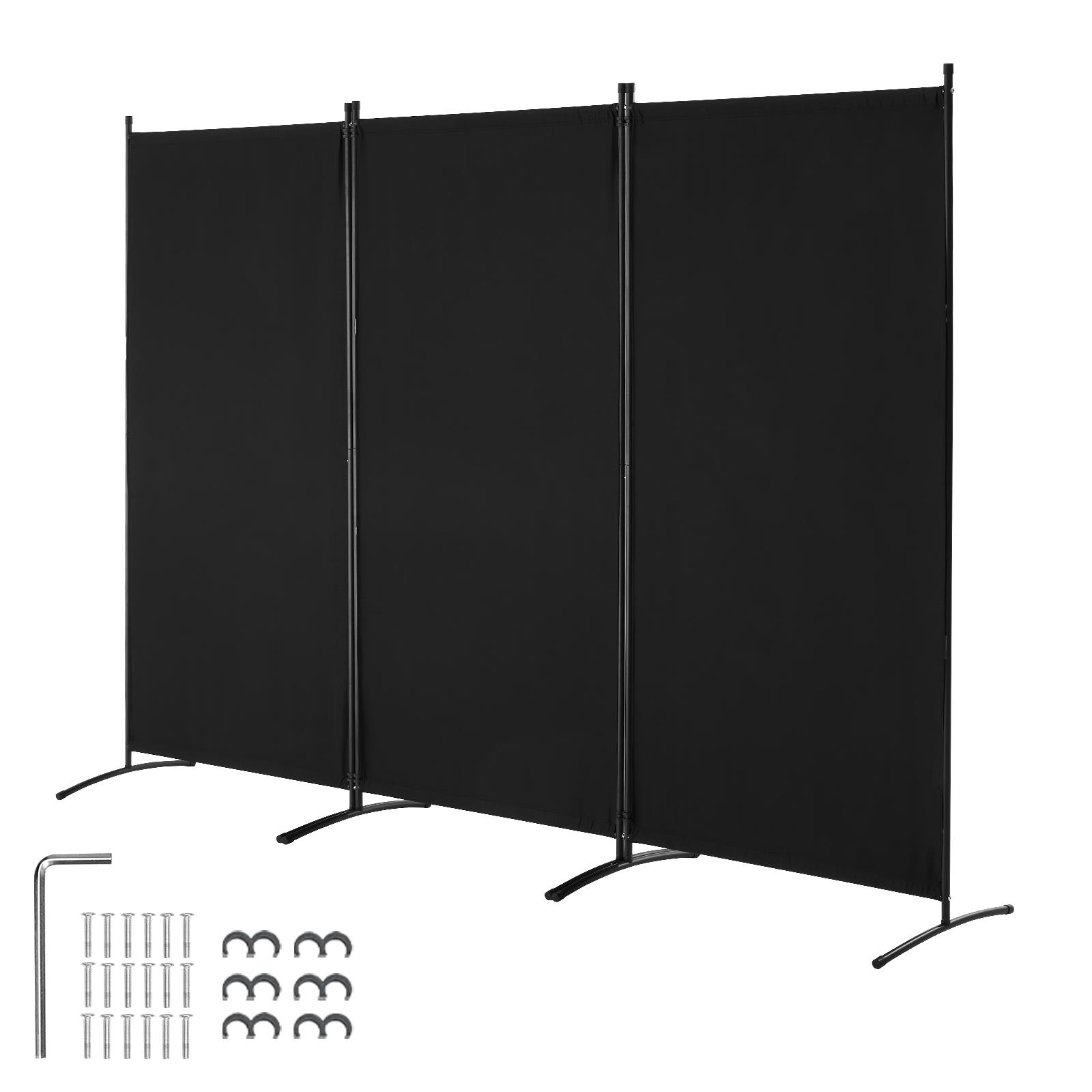 Partition Screen Divider - 3-delige opvouwbare ruimteverdeler, draagbaar, vrijstaand, voor