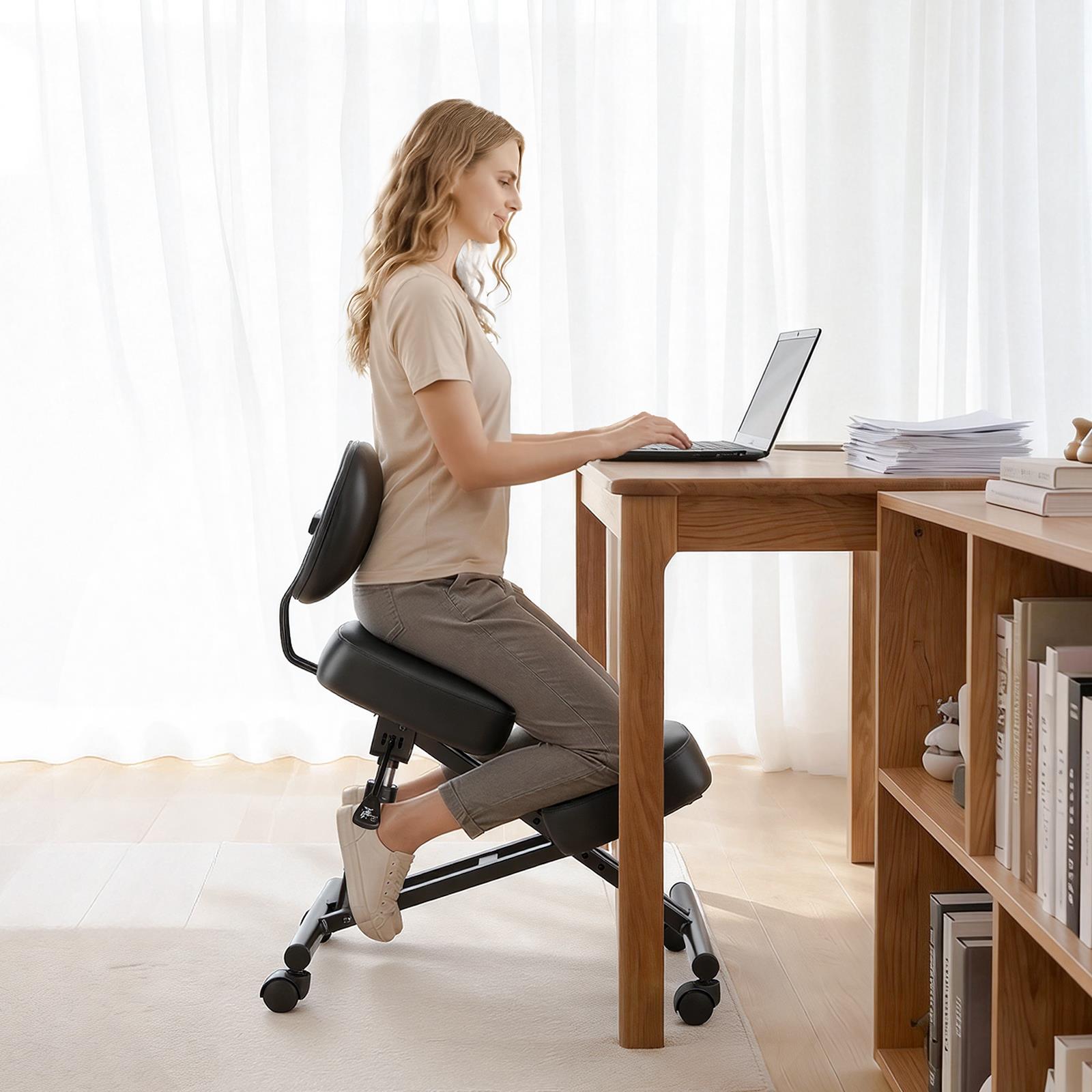 Ergonomische knielstoel met ru - Office Chair recensie en prijs