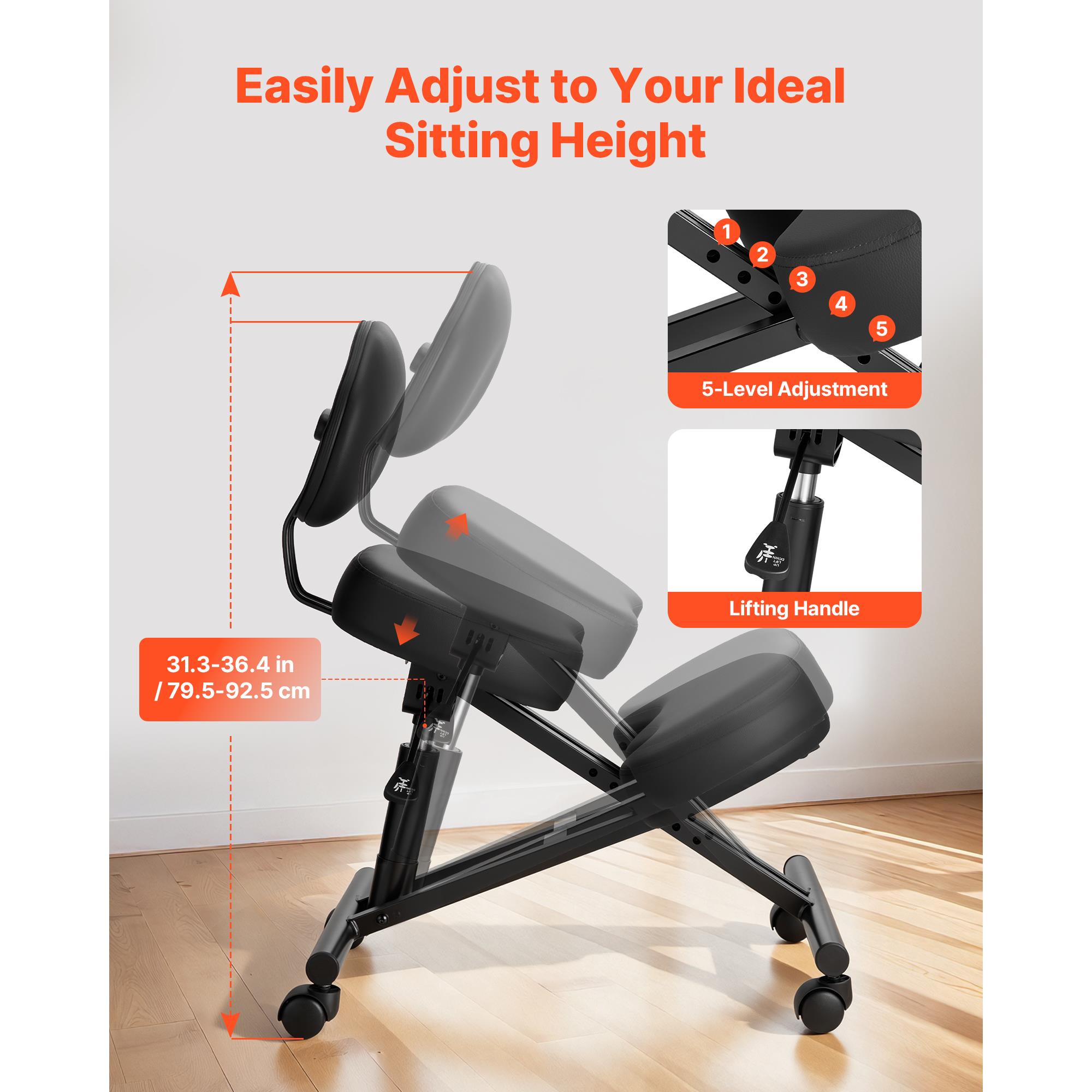 Ergonomische knielstoel met ru - Office Chair recensie en prijs